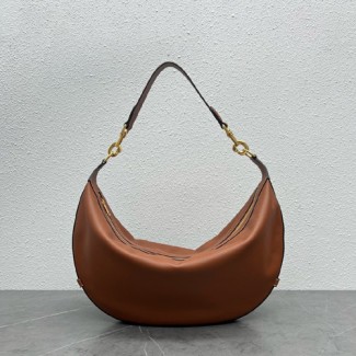 셀린느 가죽 레앙드르 LEANDRE 호보 숄더백 197263 탄